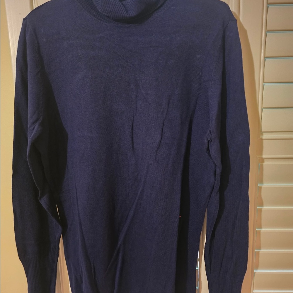 Worthington Men's Deep Blue Turtleneck Sweater